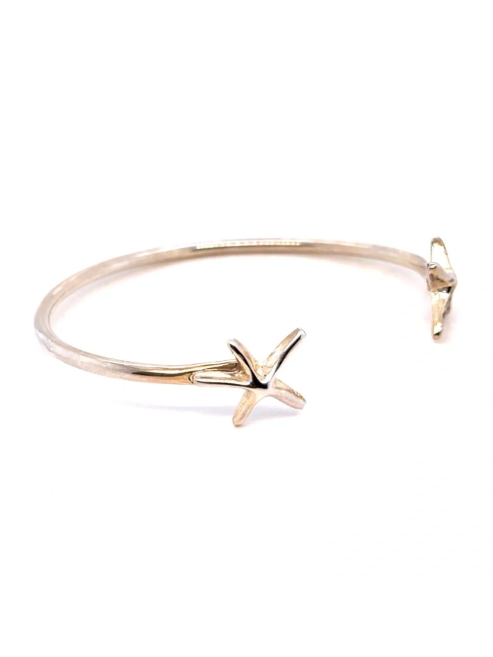 Sterling‎ Silver 925 Starfish Open Cuff Bracelet